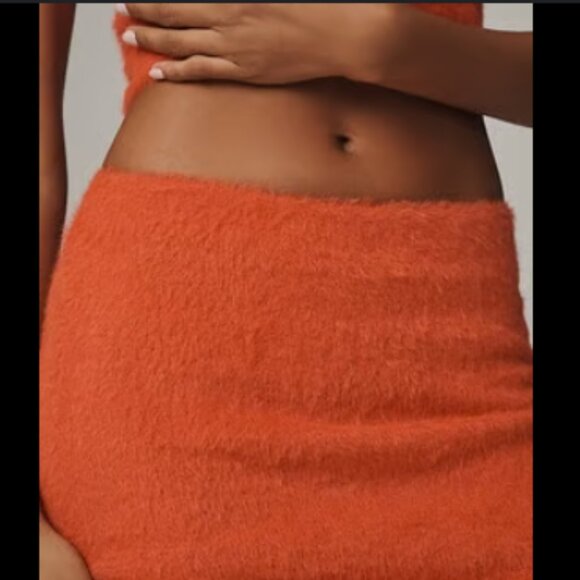 Brand New 2-Piece Anthropologie Fuzzy Knit Skirt Set by Maeve - Picture 6 of 8